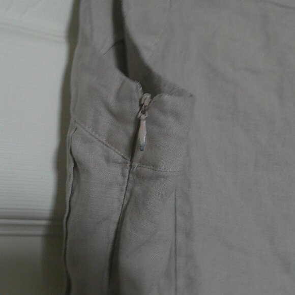 Women's Malvin Hamburg Germany I Love Linen Beige Dress Sleeveless - Size 6 - Picture 3 of 9